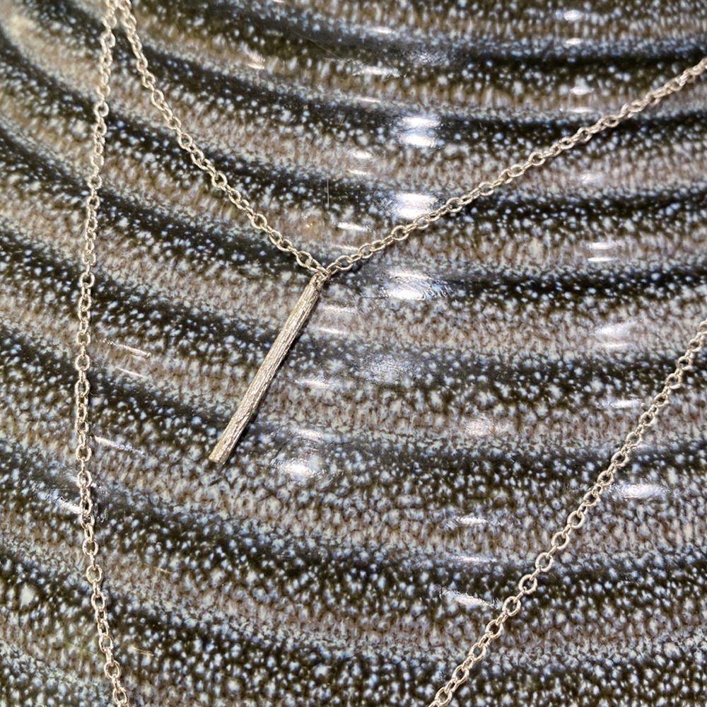 ✂️Silver Layered Bar Necklace✂️